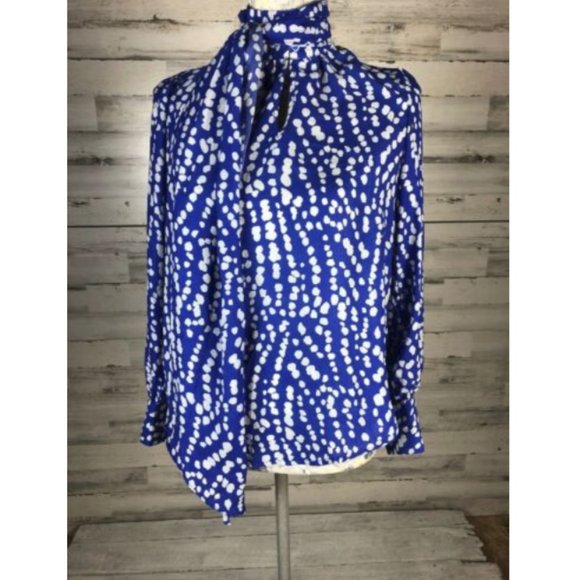 Dash K By Kardashians sz 00 Blue Gray Spot Neck - Picture 2 of 8